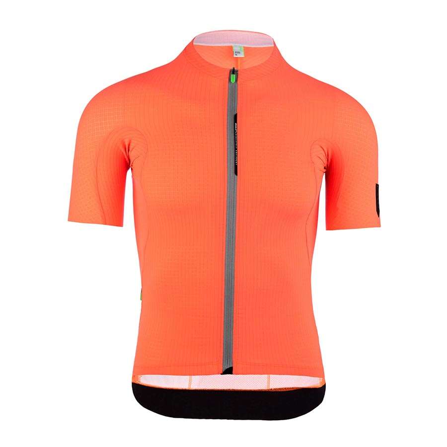 Q36.5 L1 Pinstripe X Fietsshirt Korte Mouwen Oranje Heren