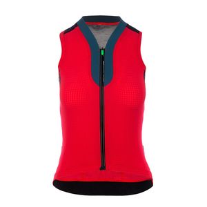 Q36.5 L1 Pinstripe Fietsshirt Zonder Mouwen Rood Dames