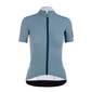 Q36.5 L1 Pinstripe X Fietsshirt Korte Mouwen Blauw/Grijs Dames
