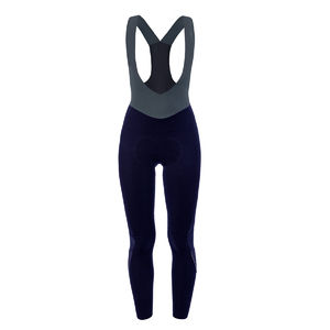 Q36.5 Long Salopette L1 Fietsbroek Lang Donkerblauw Dames