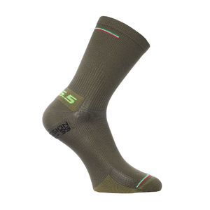 Q36.5 Compression Wol Fietssokken Olijfgroen