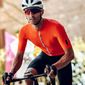 Q36.5 L1 Pinstripe X Fietsshirt Korte Mouwen Rood Heren
