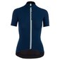 Q36.5 L1 Pinstripe X Fietsshirt Korte Mouwen Navyblauw Dames