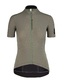 Q36.5 L1 Pinstripe X Fietsshirt Korte Mouwen Olijfgroen Dames