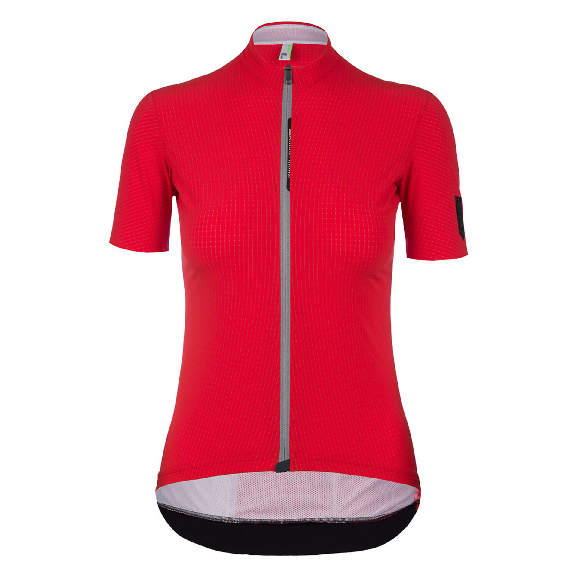 Q36.5 L1 Pinstripe X Fietsshirt Korte Mouwen Rood Dames