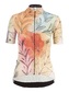 Q36.5 G1 Flower Leaves Spring Fietsshirt Korte Mouwen Oranje/Multi Dames