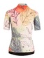 Q36.5 G1 Flower Leaves Spring Fietsshirt Korte Mouwen Oranje/Multi Dames