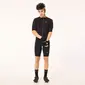Q36.5 x Oakley Gridskin Pinstripe Fietsshirt Korte Mouwen Zwart Heren