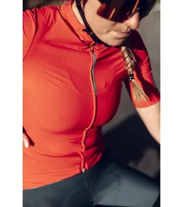 Q36.5 L1 Pinstripe PRO Fietsshirt Korte Mouwen Rood Dames
