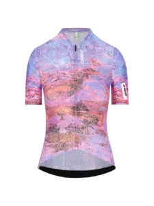 Q36.5 Gregarius Damask Fietsshirt Korte Mouwen Paars Dames