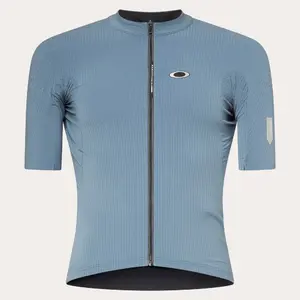 Q36.5 x Oakley Gridskin Pinstripe Fietsshirt Korte Mouwen Blauw Heren