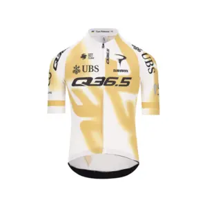 Q36.5 Gregarius Q36.5 Pro Team Off-Road Fietsshirt Korte Mouwen Wit/Goud