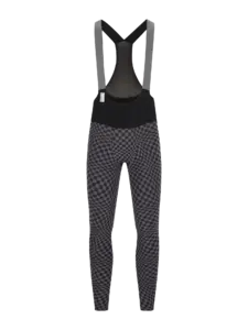 Q36.5 Dottore Hybrid Fietsbroek Lang Met Bretels en Zeem Check Grijs Heren