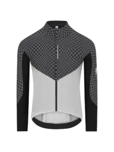 Q36.5 Dottore Hybrid Que Fietsshirt Lange Mouwen Check Grijs Heren