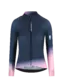 Q36.5 Gregarius Hybrid Collar Fade Fietsshirt Lange Mouwen Blauw Dames