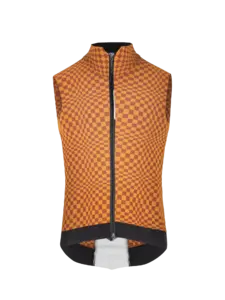 Q36.5 Dottore Hybrid Windvest Check Check Orange