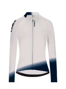Q36.5 Gregarius Hybrid Light Collar Fade Fietsshirt Lange Mouwen Wit Dames