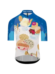 Q36.5 Gregarius Pro Team Gelato Fietsshirt Korte Mouwen Wit/Multi Heren
