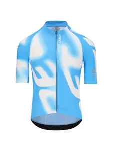 Q36.5 Gregarius Pro Big Logo Fietsshirt Korte Mouwen Blauw/Wit Heren