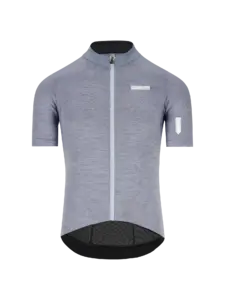 Q36.5 Adventure Gravel Fietsshirt Korte Mouwen Lichtblauw/Grijs Heren