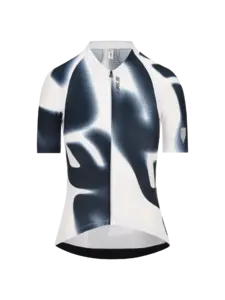 Q36.5 Gregarius Pro Big Logo Fietsshirt Korte Mouwen Wit/Blauw Dames