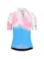 Q36.5 Gregarius Pro Big Logo Fietsshirt Korte Mouwen Blauw/Roze Dames