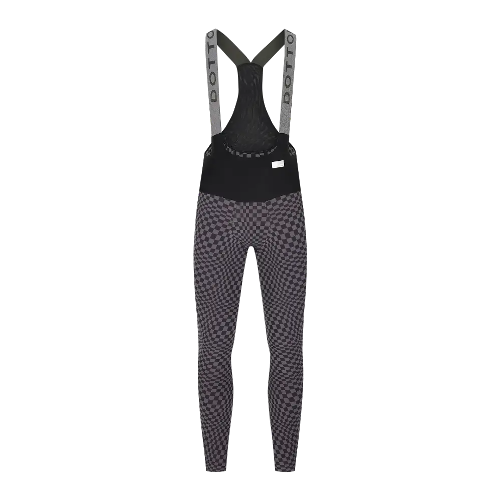 Q36.5 Dottore Termico Fietsbroek Lang Check Grijs Heren