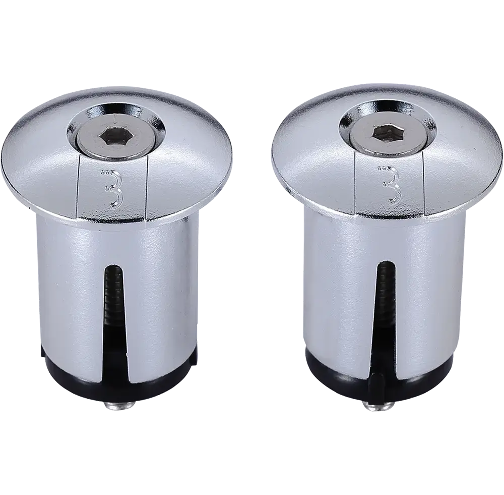 BBB Cycling Stuurdoppen BHT-96 ScrewOn 2 stuks Chroom