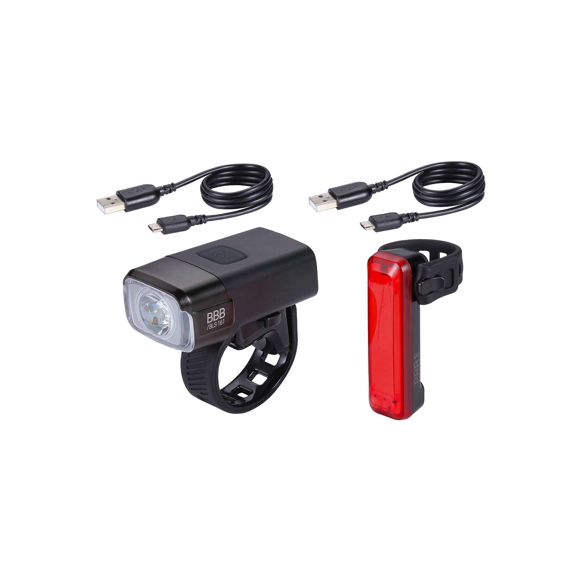 BBB Cycling NanoStrike 600 Combo + BLS-137 Signal BLS-165 Verlichtingsset Zwart