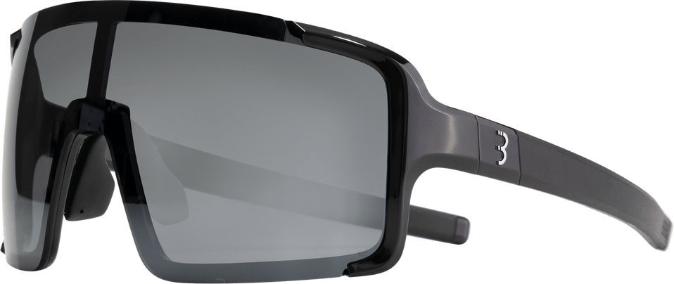 BBB CYCLING BSG-69 Chester Sport Zonnebril Smoke Flash Mirror Lens Glanzend Zwart