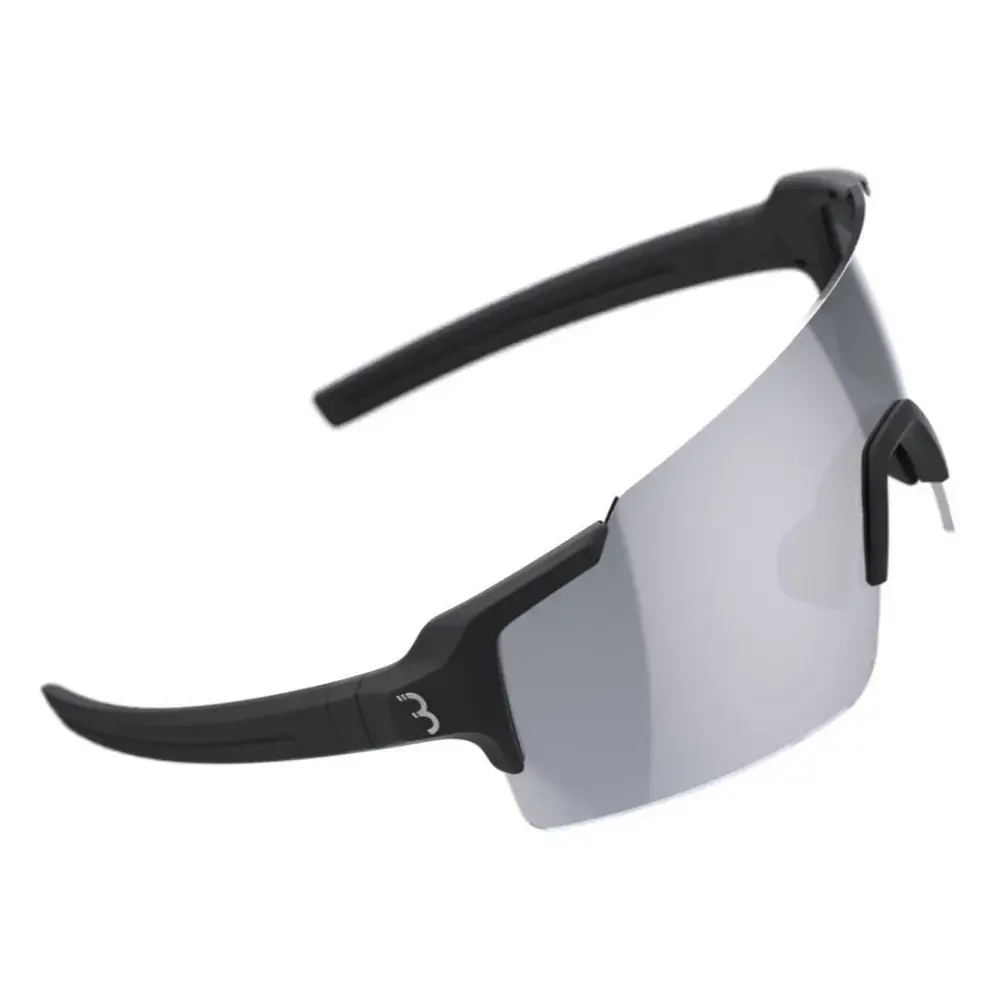 BBB Cycling BSG-70 FullView Sport Zonnebril HC Smoke Silver Mirror Lens Mat Zwart