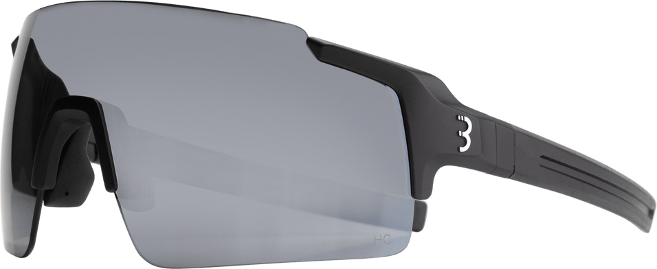 BBB CYCLING BSG-70 FullView Sport Zonnebril HC Smoke Silver Mirror Lens Mat Zwart