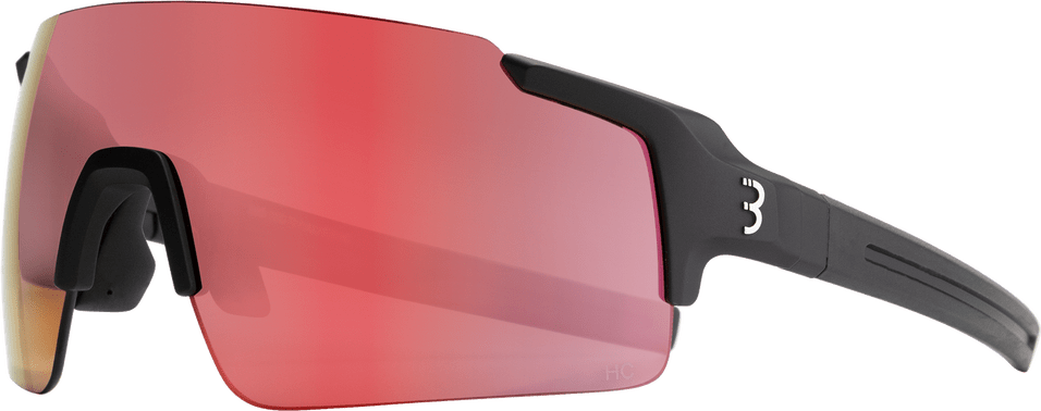 BBB CYCLING BSG-70 FullView Sport Zonnebril HC Red Mirror Lens Mat Zwart