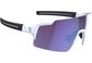 BBB Cycling BSG-70 FullView Sport Zonnebril HC Blue Mirror Lens Mat Wit