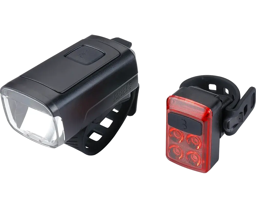 BBB Cycling Stud 50 Combo BLS-231 + Slide BLS-236 Verlichtingsset Zwart