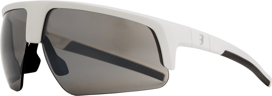 BBB CYCLING Comet BSG-75 Sport Zonnebril Mat Wit Met Smoke Flash Mirror Lens