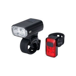 BBB Cycling NanoStrike 500i Combo + BLS-152 Spark BLS-265i Verlichtingsset Zwart
