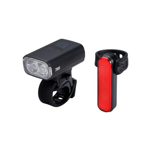 BBB Cycling NanoStrike 700i Combo + BLS-255 Signal BLS-266i Verlichtingsset Zwart