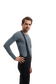 BBB CYCLING MerinoLayer BUW-21 Thermoshirt Lange Mouwen Grijs/Blauw — afbeelding 7