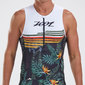 Zoot LTD  Waikoloa Tri Tank Triathlonshirt Zonder Mouwen Zwart/Wit/Groen/Or