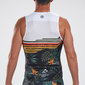 Zoot LTD  Waikoloa Tri Tank Triathlonshirt Zonder Mouwen Zwart/Wit/Groen/Or