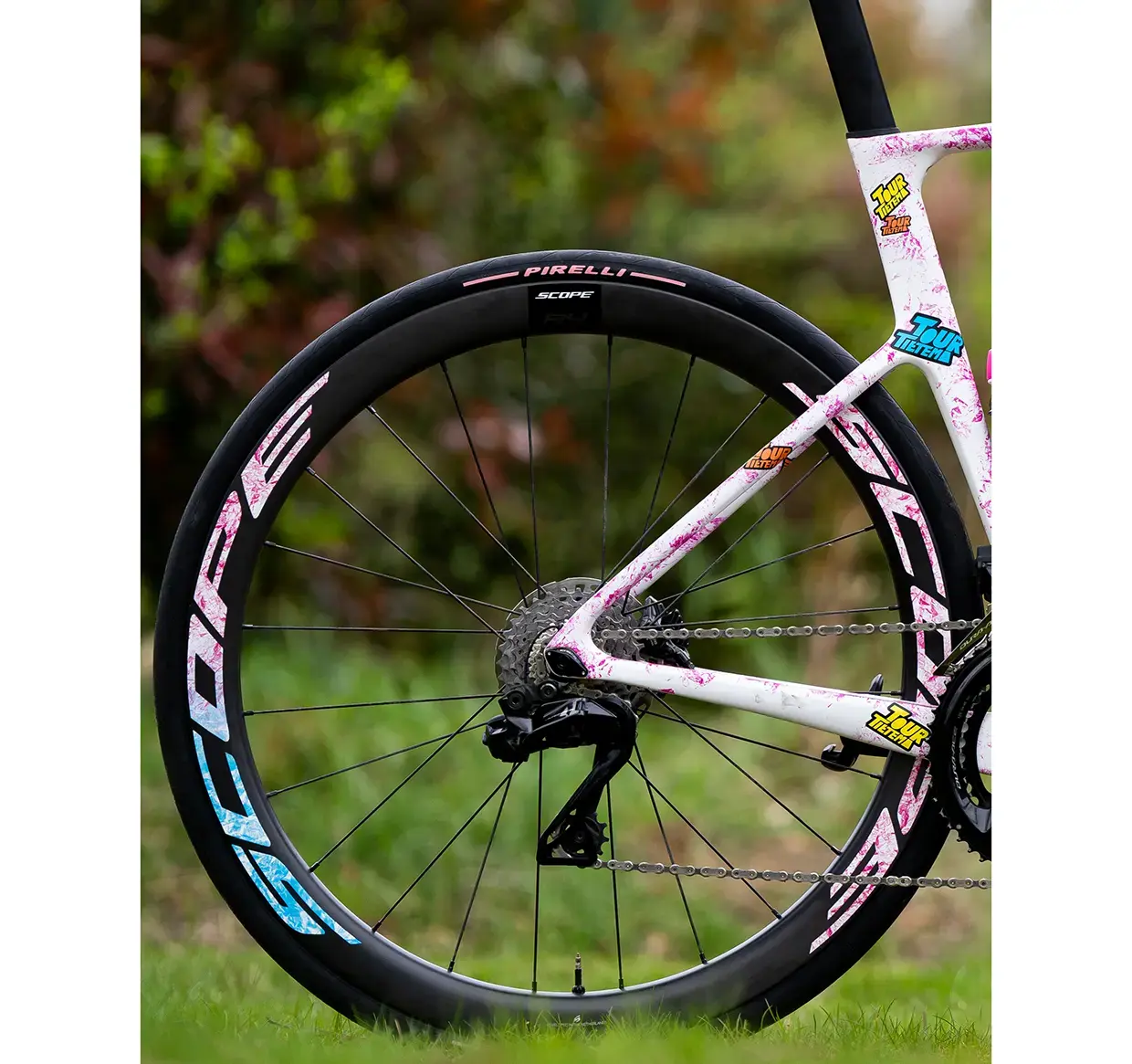 Pirelli P ZERO Race SPEEDCore TLR Colour Edition Racefiets Band Zwart/Roze