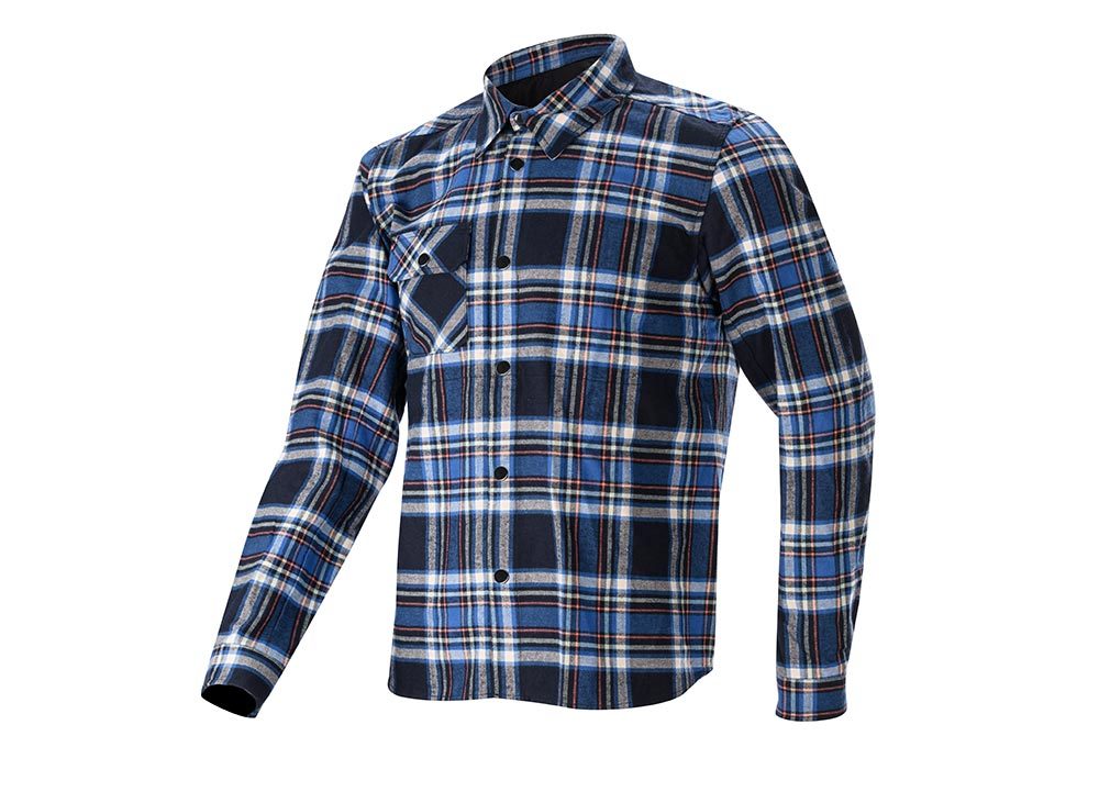 Alpinestars Whistler Wind Block Plaid MTB Fietsshirt Lange Mouwen Blauw Heren