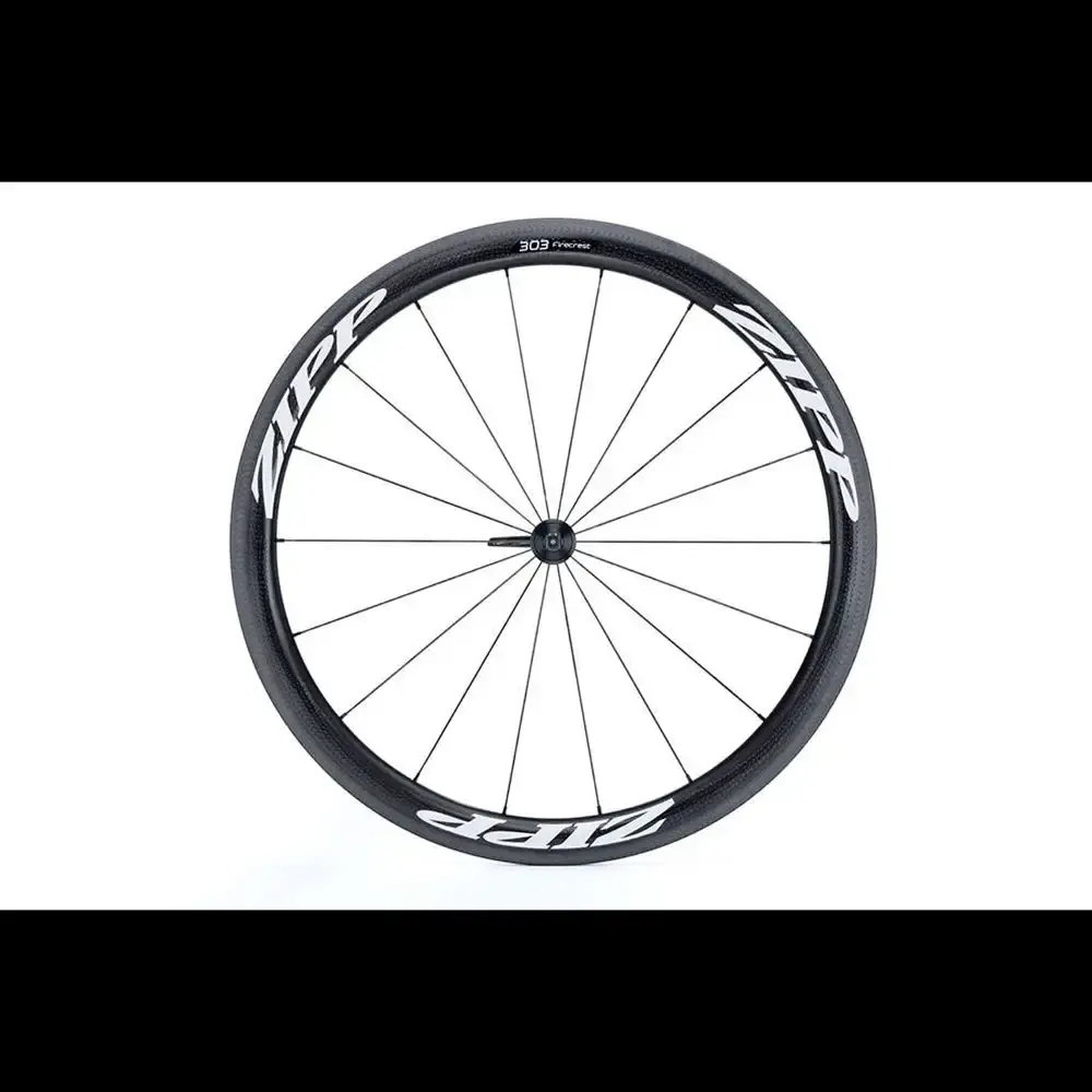 TWEEDEKANS Zipp 303 Tubular Carbon Velgrem Voorwiel Zwart/Wit