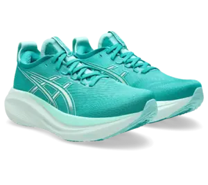 Tweedekans Asics Gel-Nimbus 27 Hardloopschoenen Groen/Wit Dames Maat 39