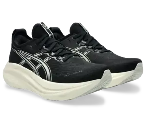 Tweedekans Asics Gel-Nimbus 27 Hardloopschoenen Zwart/Grijs/Wit Heren Maat 44