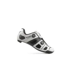 Tweedekans Lake CX242 Wide Wielrenschoenen Wit/Zwart Heren Maat 44