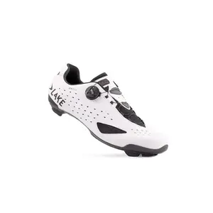 Tweedekans Lake CX177 Wide Wielrenschoenen Wit/Zwart Heren Maat 40