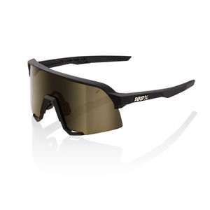 100% S3 Sport Zonnebril Soft Tact Zwart Soft Goud Lens