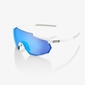 100% Racetrap Sport Zonnebril Mat Wit HiPER Blue Multilayer Mirror Lens